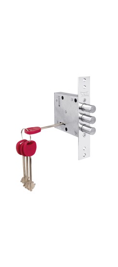 Замок врезной сувальдный 447/L , 5 кл. (кл. 75 мм)