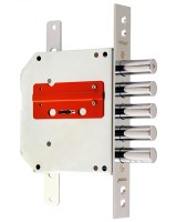 Замок врезной сувальдный ЗВ8-6 ПК5Т/15 с тягами (прав.), 5 кл. /72201/