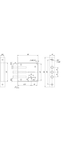 Замок врезной сувальдный ЗВ8 802.0.0-14, 3 кл.