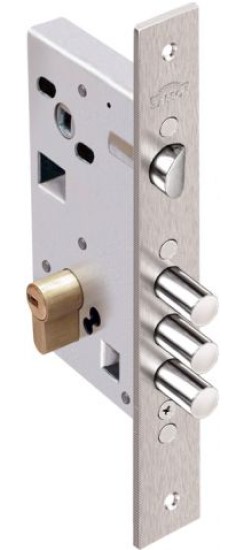 Корпус врезного замка с защёлкой Кремень 1.03.25 /01504/