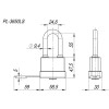 Замок навесной PL-WEATHER-3650 LS 3key (PL-3650 LS) удл. дужка, англ. /блистер