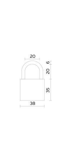 Замок навесной PL-UNI-0138 (PL-01-38) 3key англ. /блистер