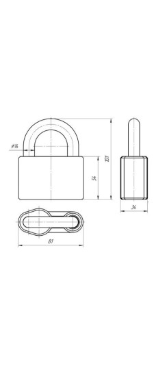 Замок навесной ВС2А (skin)