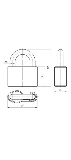Замок навесной ВС2А