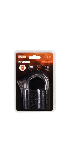 Замок навесной PL-PROTEC-4080 3key (PL-4080) англ. /блистер