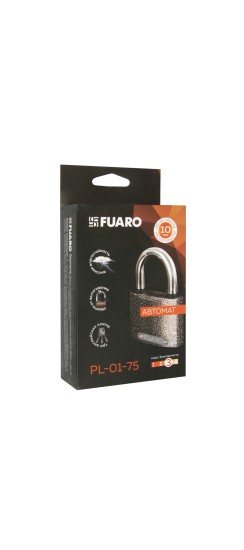 Замок навесной PL-UNI-0175 (PL-01-75) 3key англ. /блистер