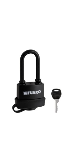 Замок навесной PL-WEATHER-3660 LS 3key BLACK удл. дужка, англ. /блистер