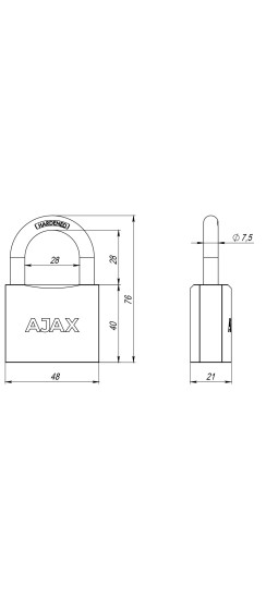 Набор замков навесных PD-0150 (3 locks+5 keys) blister