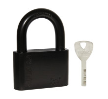 Замок навесной PL-WEATHER-1560 Black 4 fin key ( PL-15-60) диск. /блистер