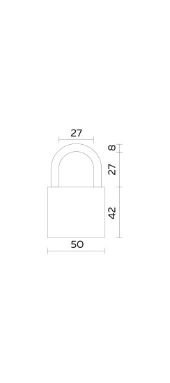 Замок навесной PL-PROTEC-0250 3key (PL-02-50) англ. /блистер