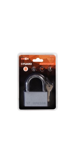 Замок навесной PL-PROTEC-2570 4 fin key (PL-2570) фин. /блистер