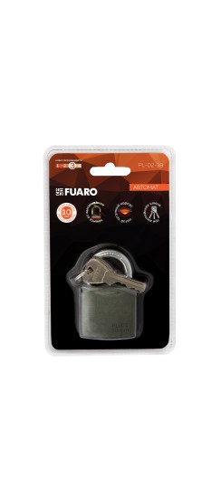 Замок навесной PL-PROTEC-0238 3key (PL-02-38) англ. /блистер