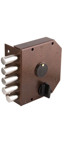 Замок накладной ЗВ 20.05 левый (5 кл. ЗК.503Н-02) ЗД без ответной планки. /120:501/