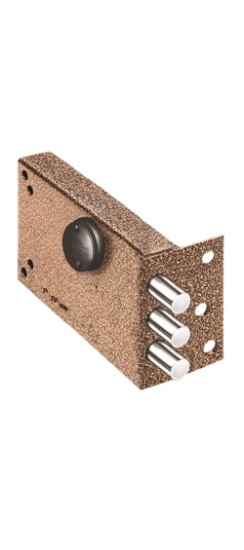 Замок накладной Лазурит 1.02.51.МА никель, сув., 3 риг., медный антик /39360/