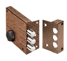 Замок накладной сувальдный Кремень 1.04.62.КМА (медный антик), 5 кл.