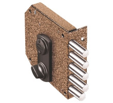 Замок накладной сувальдный с задвижкой Базальт 1.05.61.МА (медный антик), 5 кл. /13919/