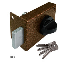 Замок накладной цилиндровый ЗН1медь