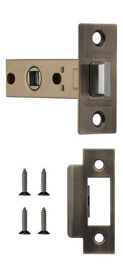 Защелка врезная METF12-45-25 (F12-45-25) AB бронза