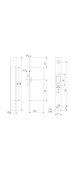 Защелка узкопрофильная PROFI 25.1P.24 /128:0296/