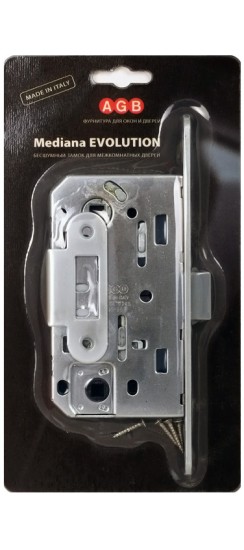 B01102.50.06.567 Защелка врезная WC (никель) MEDIANA EV. (инд.упак+B01000.13)