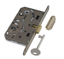 B06101.50.12.640 Корпус врезного замка под ключ (ант. бр.) MEDIANA POLARIS с отв. пл. (скин)