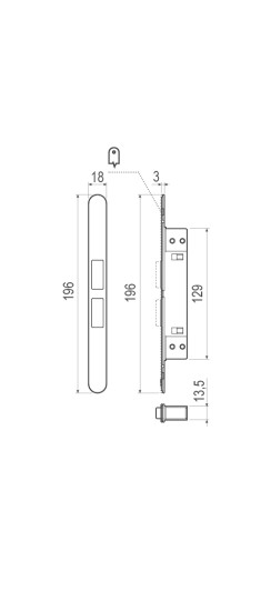 Магнитная защелка регулируемая Touch B01120.30.93 (черный) с лицевой планкой B01120.31.93
