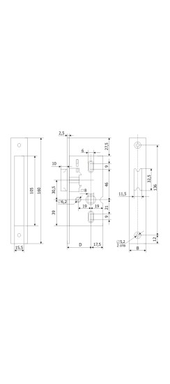 Защелка узкопрофильная PROFI 25.1.24 /128:0292/