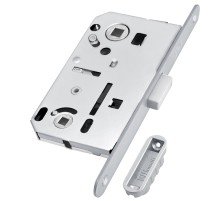 Замок межкомнатный магнитный под WC B-FORTY N62 с отв. пл. F45 (матовый хром), планка 190 мм