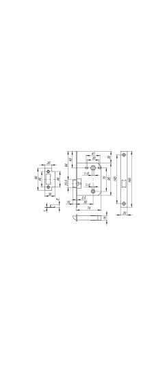 Защелка врезная PLASTP72-50 (P72-50) SSC сатинированный хром