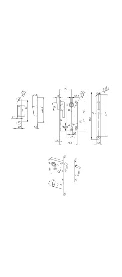 Корпус замка MAGN5300-M-C (5300-M-C) BL черный