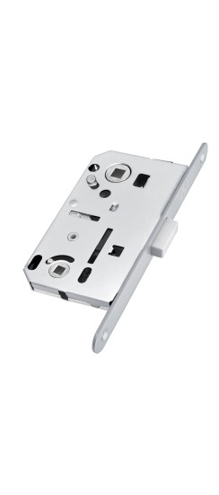 Замок межкомнатный магнитный под WC B-FORTY N62 с отв. пл. F45 (матовый хром), планка 190 мм