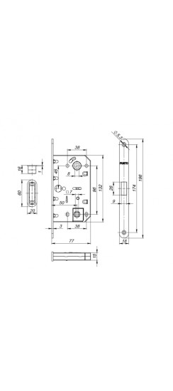 Защелка врезная магнитная ML96WC-50/BL WH (белый) блистер
