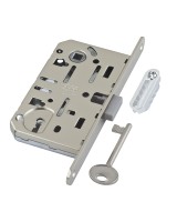 B06101.50.06.640 Корпус врезного замка под кл. (никель) MEDIANA POLARIS с отв. планкой (скин)