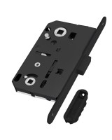 Замок межкомнатный магнитный под WC B-FORTY N62 с отв. пл. F45 (черный), планка 190 мм