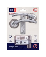 Комплект ручек с защелкой без запирания LM/A SET45R.TL54.LOGICA/HD SN/CP-3 матовый никель/хром