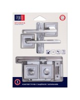 Комплект ручек с защелкой c запиранием LM/A SET72K.QL52.RICH/HD SN/CP-3 матовый никель/хром