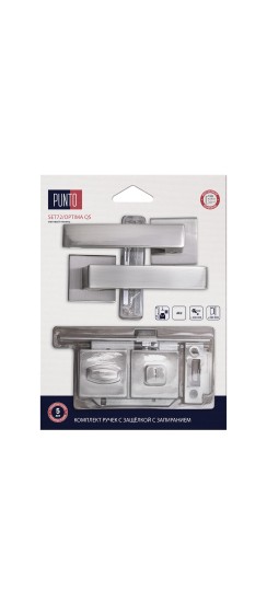 Комплект ручек с защелкой c запиранием LM/A SET72K.QS52.OPTIMA/HD SN-3 матовый никель