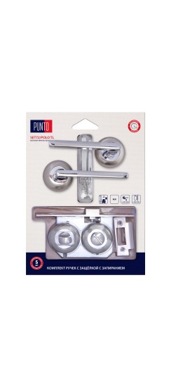 Комплект ручек с защелкой c запиранием LM/A SET72R.TL54.POLO/HD SN/CP-3 матовый никель/хром