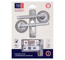 Комплект ручек с защелкой без запирания LM/A SET45R.TL54.POLO/HD SN/CP-3 матовый никель/хром
