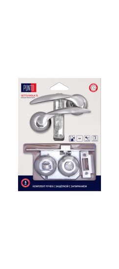 Комплект ручек с защелкой c запиранием LM/A SET72R.TL54.VIOLA/HD SN/CP-3 матовый никель/хром