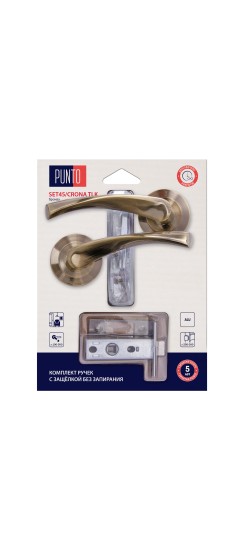 Комплект ручек с защелкой без запирания LM/A SET45R.TLK52.CRONA/HD ABG-6 бронза