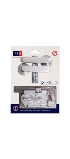 Комплект ручек с защелкой c запиранием LM/A SET72R.RS52.PORTO/HD SN-3 матовый никель