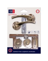 Комплект ручек с защелкой c запиранием LM/A SET72R.TLK52.CRONA/HD ABG-6 бронза