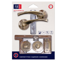 Комплект ручек с защелкой c запиранием LM/A SET72R.TLK52.CRONA/HD ABG-6 бронза