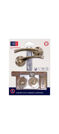 Комплект ручек с защелкой c запиранием LM/A SET72R.TLK52.CRONA/HD ABG-6 бронза