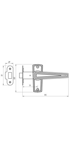 Защелка ЗЩ2.01 (медь)