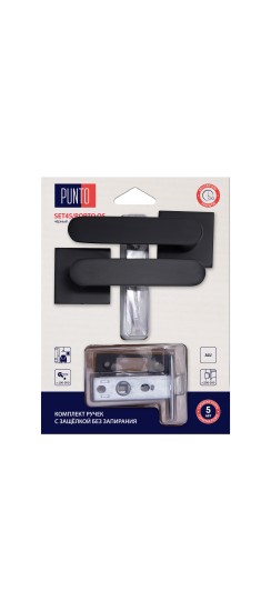 Комплект ручек с защелкой без запирания LM/A SET45K.QS52.PORTO/HD BL-24 черный