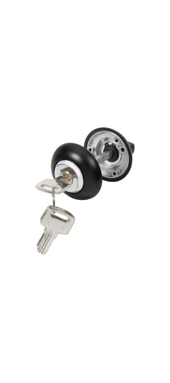 Ручка поворотная с фиксацией ключом BK6.FIX.JR BL-24 черный