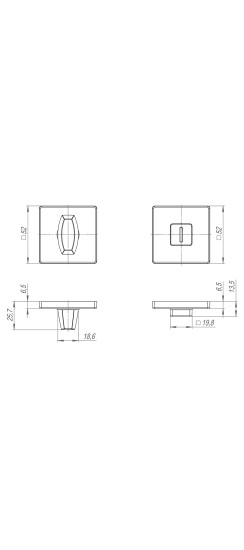 Ручка поворотная BK6.K.SL52 (BK6 SL) GR-23 графит