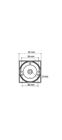 Ручка поворотная BK6.K.SQ52 (BK6/SQ) MWSC-33 итальянский тисненый
